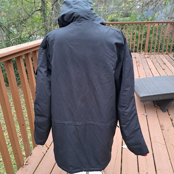 Timberland Hooded Parka Mens LXL/TG Fleece Lined Faux Hood Zip Jacket Coat Black - Picture 15 of 15